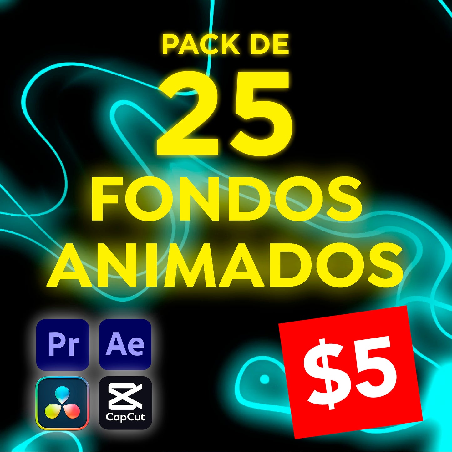 Pack de 25 Fondos dinámicos para videos